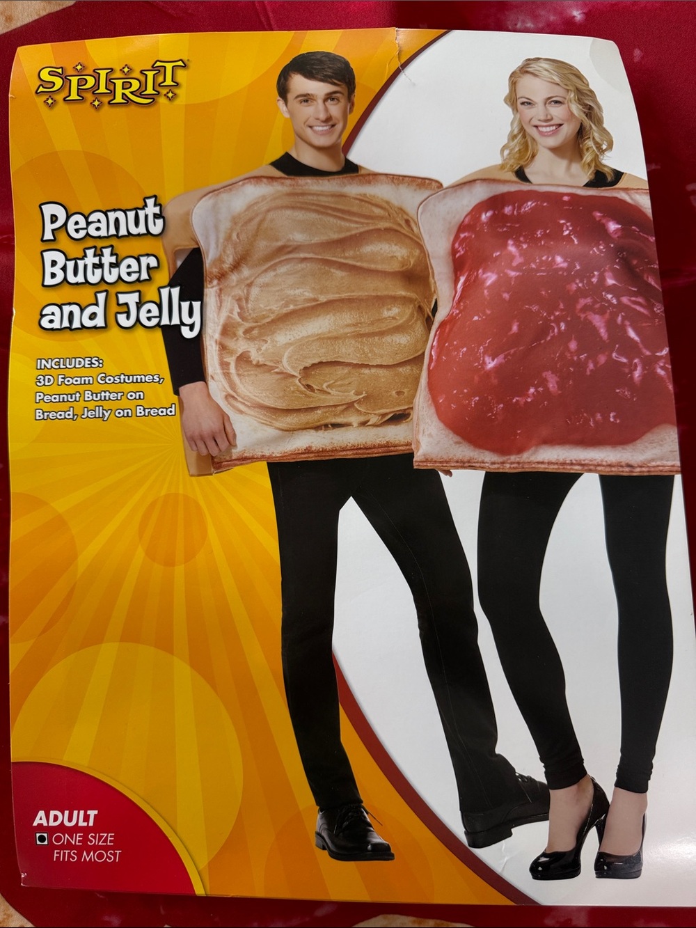 Spirit Halloween Adult Peanut Butter and Jelly Couples Costume One Size